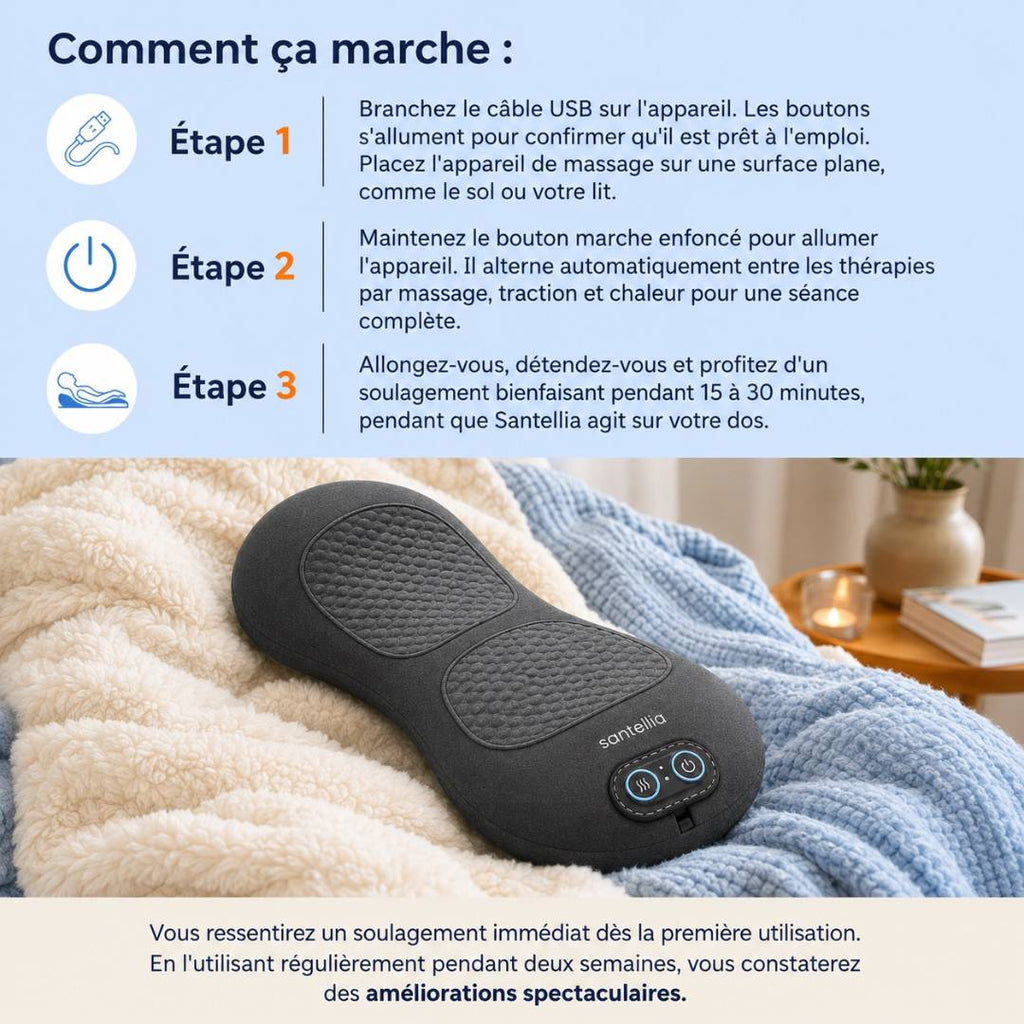 Appareil de massage en profondeur Vertebra à 3 zones